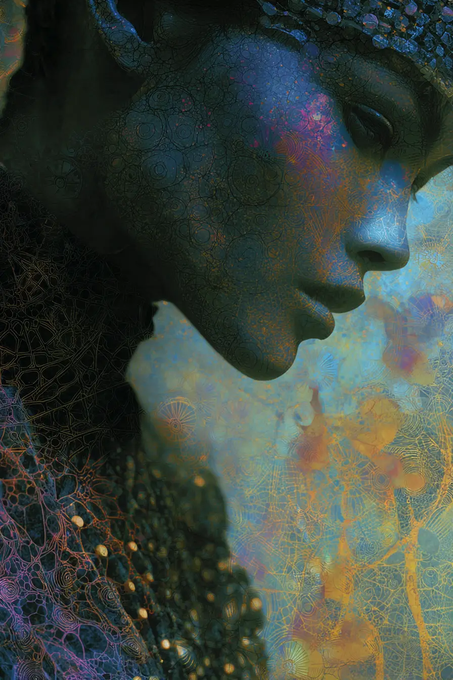 Close up of diverse scientists in futuristic atlantis lab