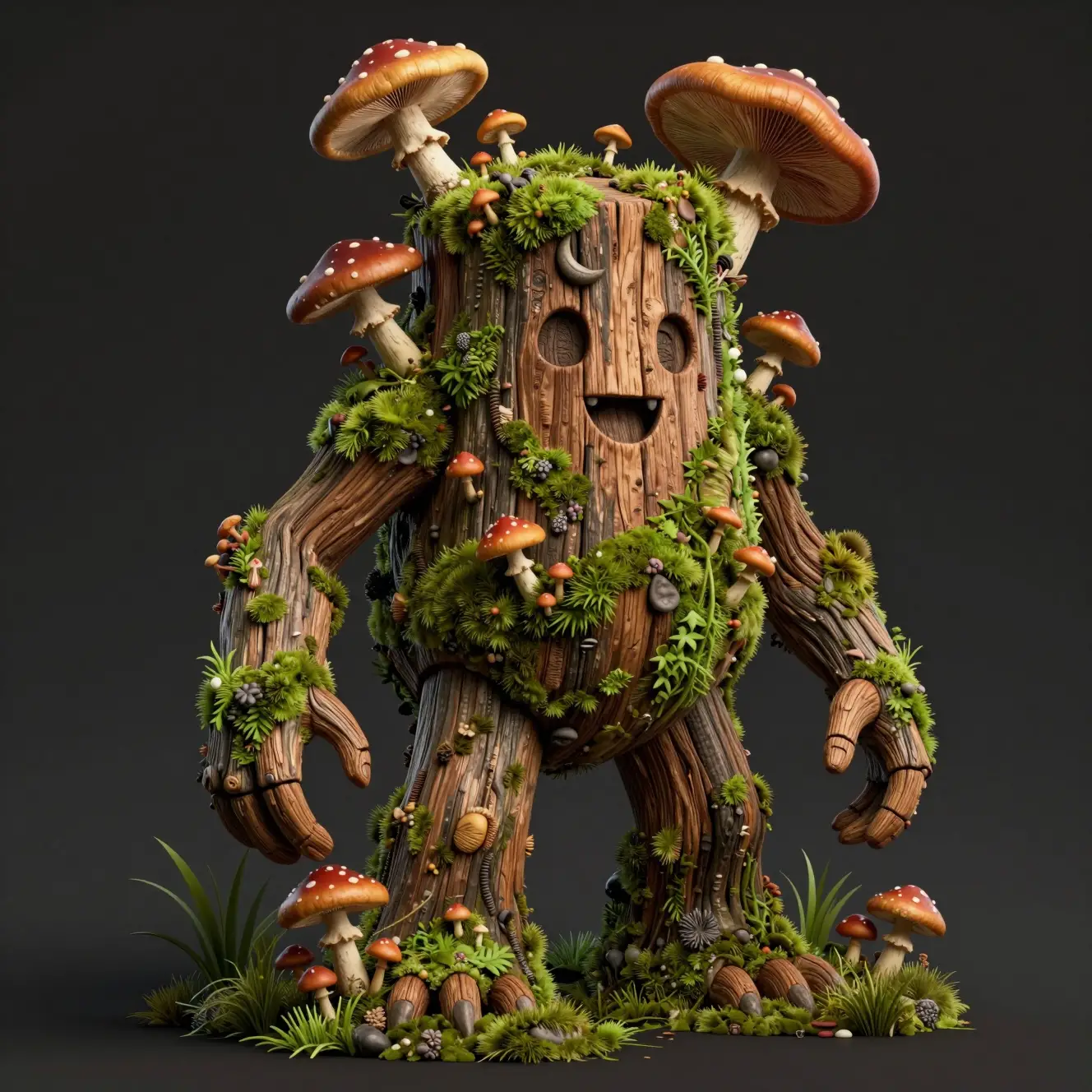 Surreal Forest Creature Portrait In A Dark Fantasy World