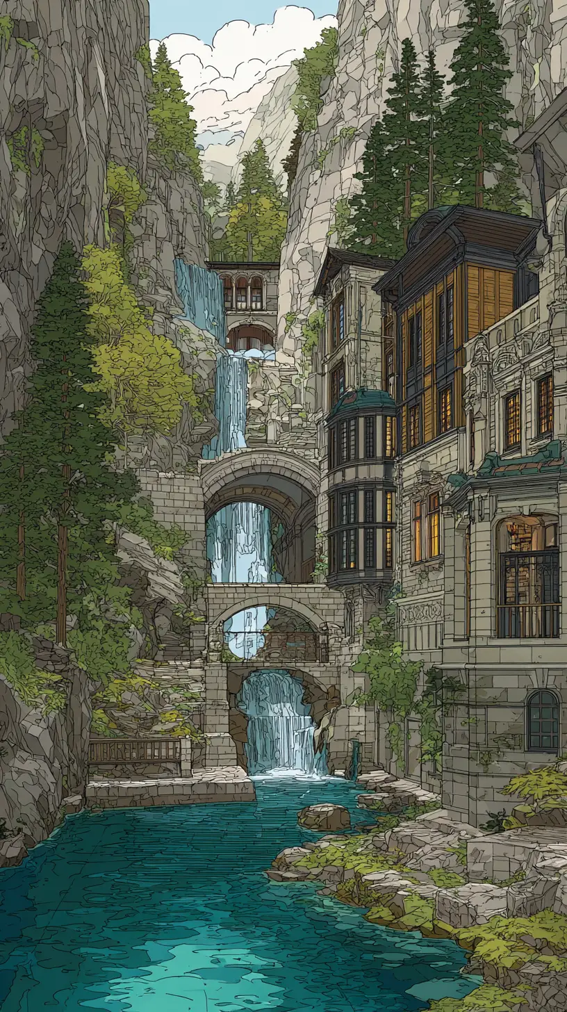 Coupe architecturale fantastique de la vue extérieure à l’intérieur