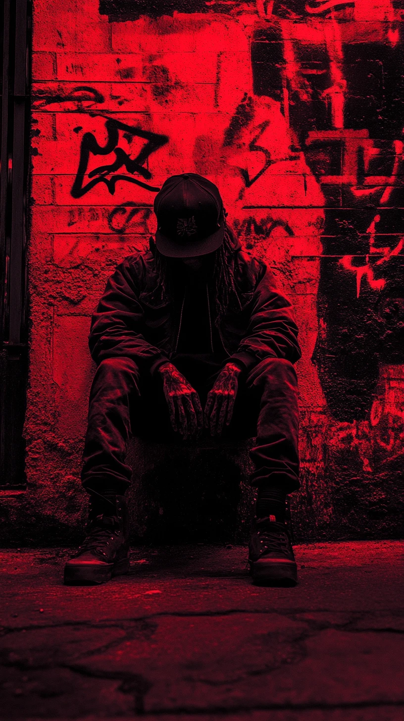 Artista hip hop che rappa intensamente su un palco da concerto