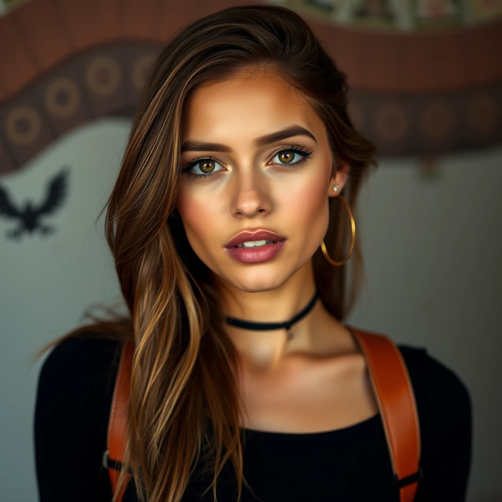 Bela mulher jovem em um retrato em close