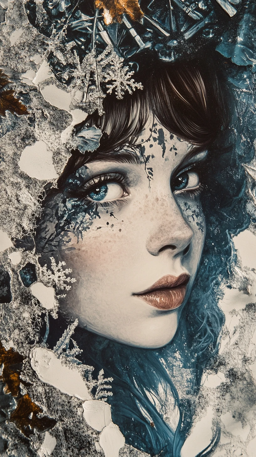 Retrato em close de Alice em estilo HQ na floresta