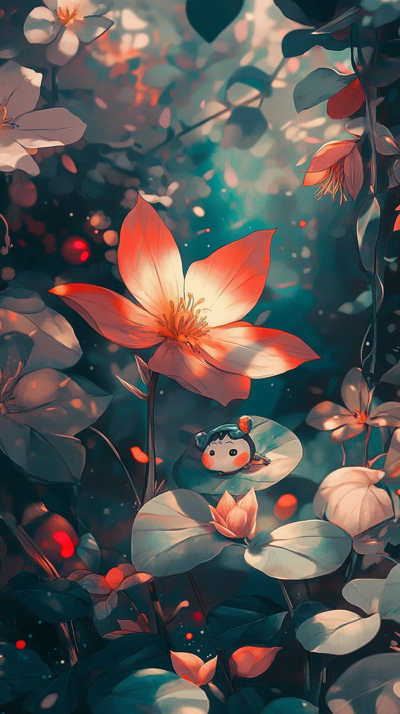 Jolie fleur de dessin animé fleurissant dans une rue ensoleillée