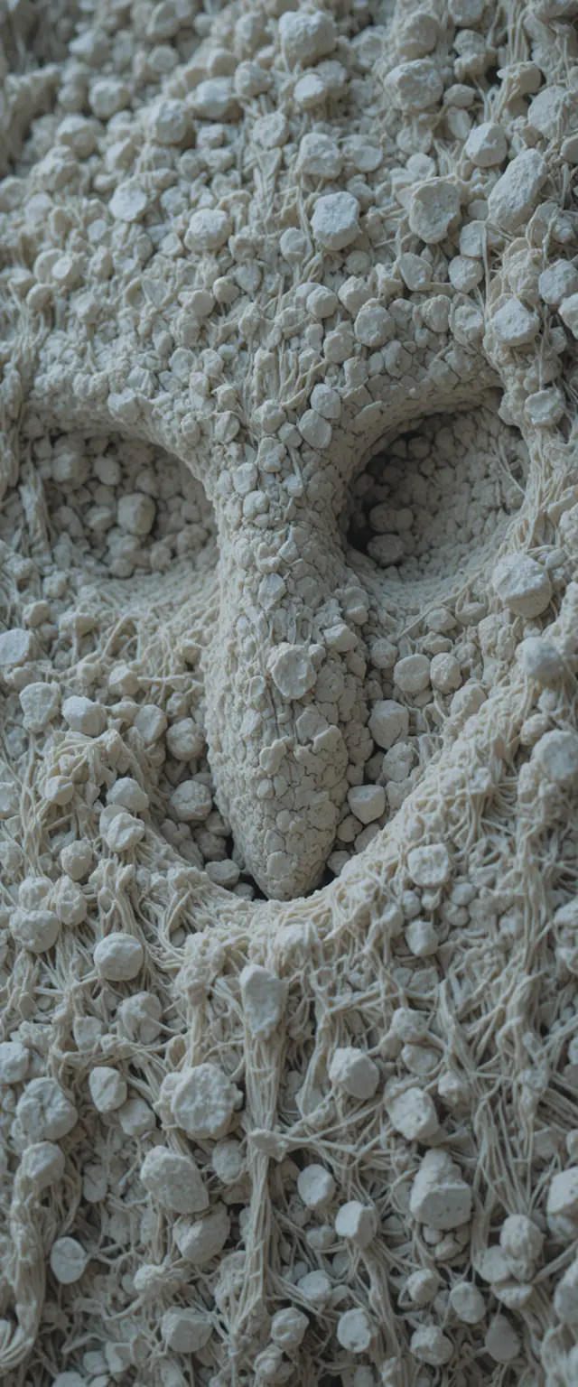 Personaggio horror in argilla stile Pixar in un mondo dalla texture di tessuto