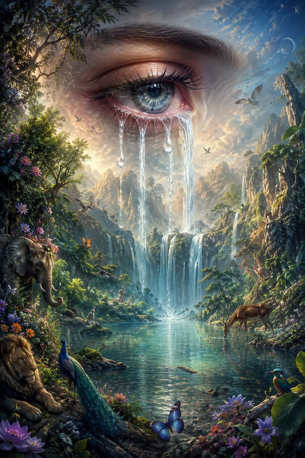 由人眼化成瀑布的神祕湖泊