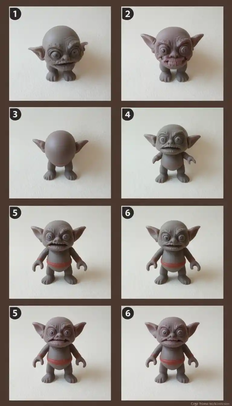 Tutoriel étape par étape pour sculpter un personnage de dessin animé en pâte à modeler