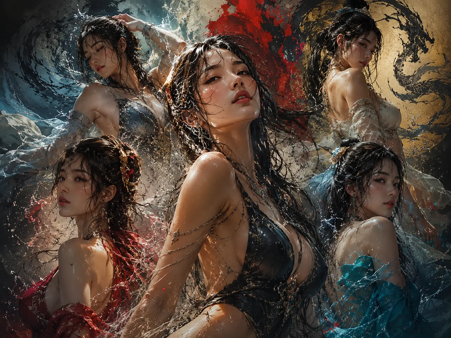 光與陰影中描繪的史詩奇幻女性