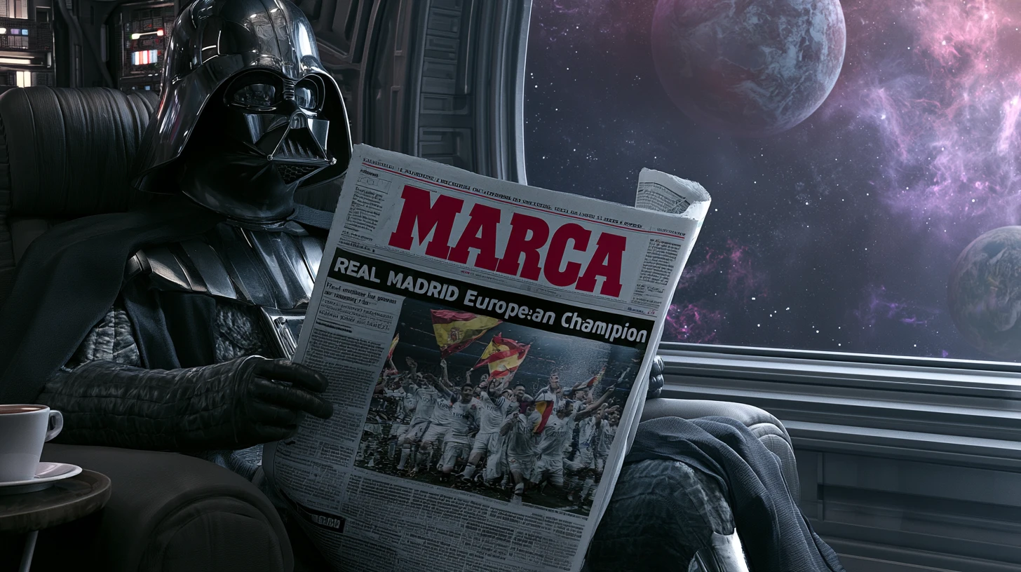 Homem relaxando em uma poltrona lendo um jornal de esportes