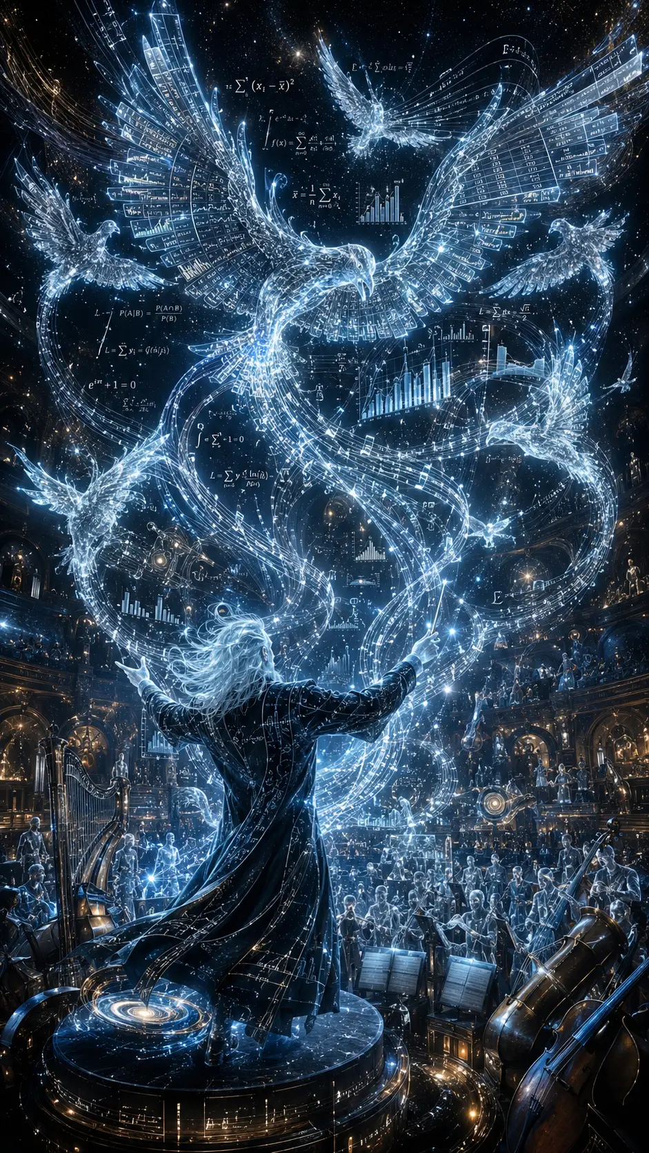 幽靈指揮家率領幻影鳥群的宇宙音樂會