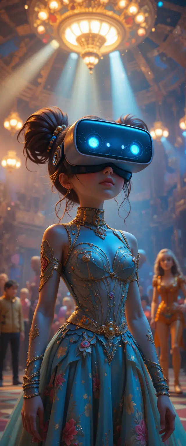 Woman in virtual circus world with five trapped people