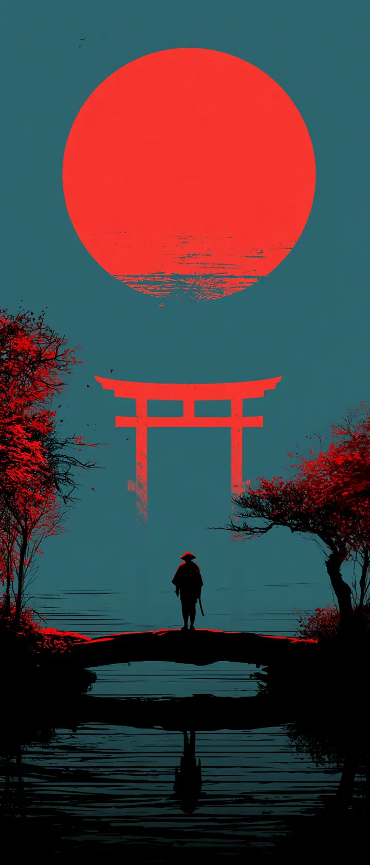 極簡日式插畫，展現平靜而富有創造力的靜謐