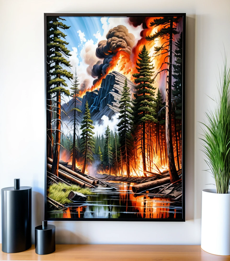 Drammatico incendio forestale in Montana su un paesaggio montuoso
