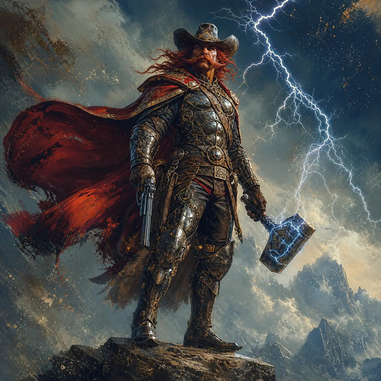 Guerrier mythique réinventé avec une puissance de fantasy tonitruante