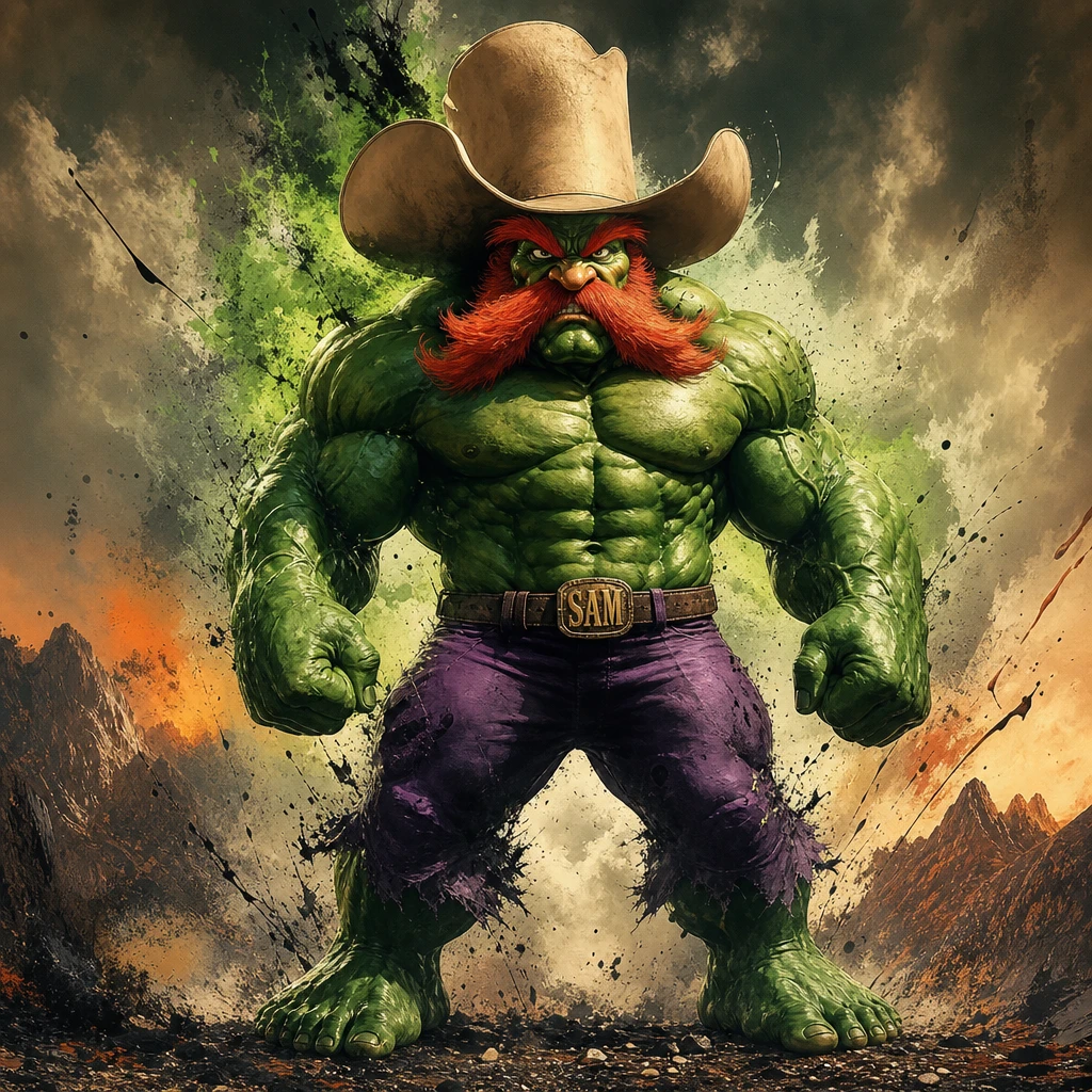 Figura de super-herói mítica em vívido estilo de fantasia digital
