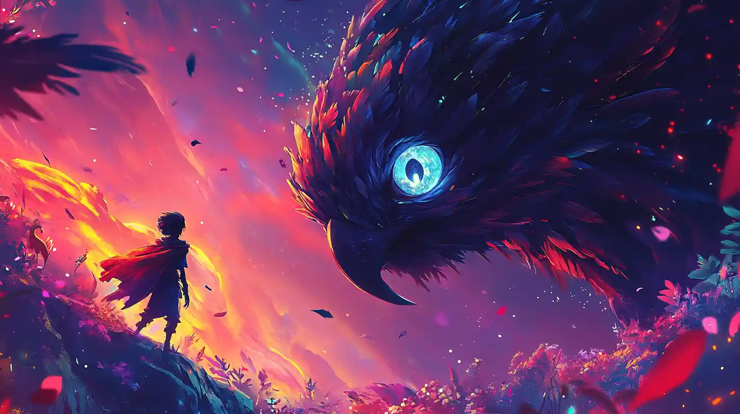 Adorabile creatura fantasy in una dinamica posa d’azione cinematografica