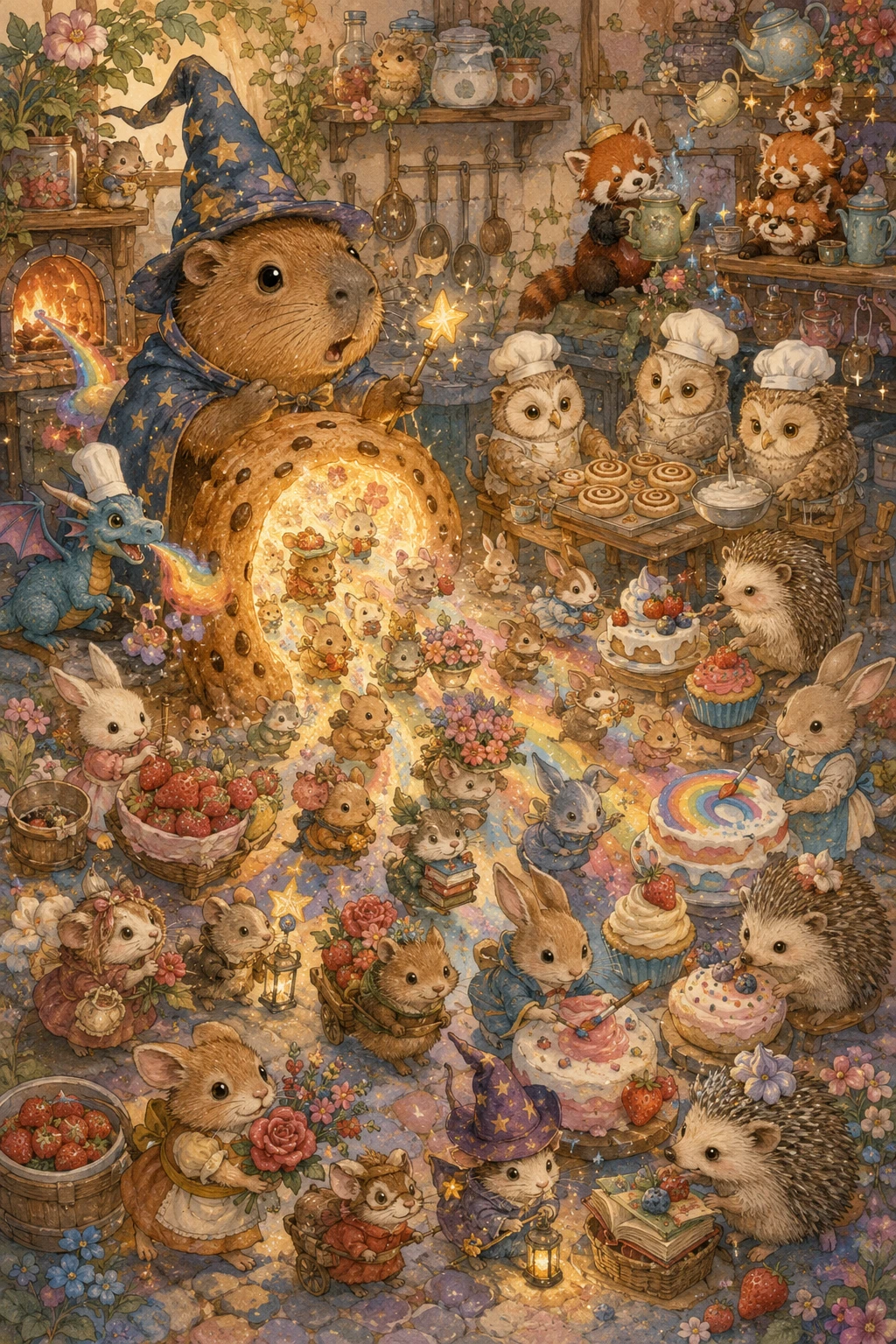 魔法廚房傳送門裡的寶寶水豚小魔法師