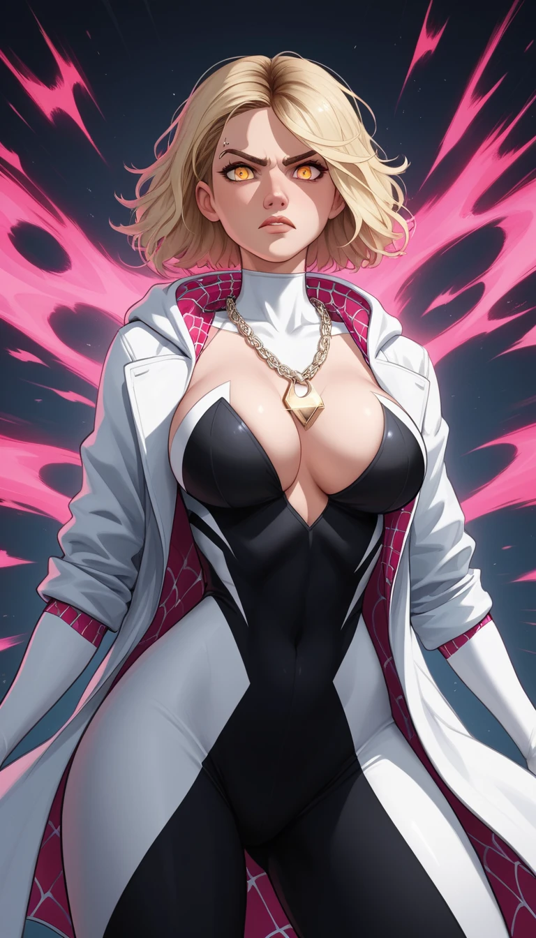 금발 애니메이션 여주인공, 다이아몬드 보석을 착용한 궁전 장면