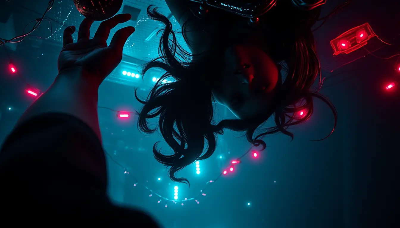 Popsurreal night journey with inverted dreamlike details