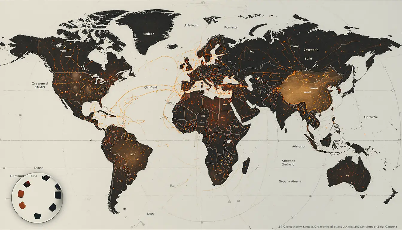 Mapa-múndi da rota de visibilidade do eclipse solar de agosto de 2026