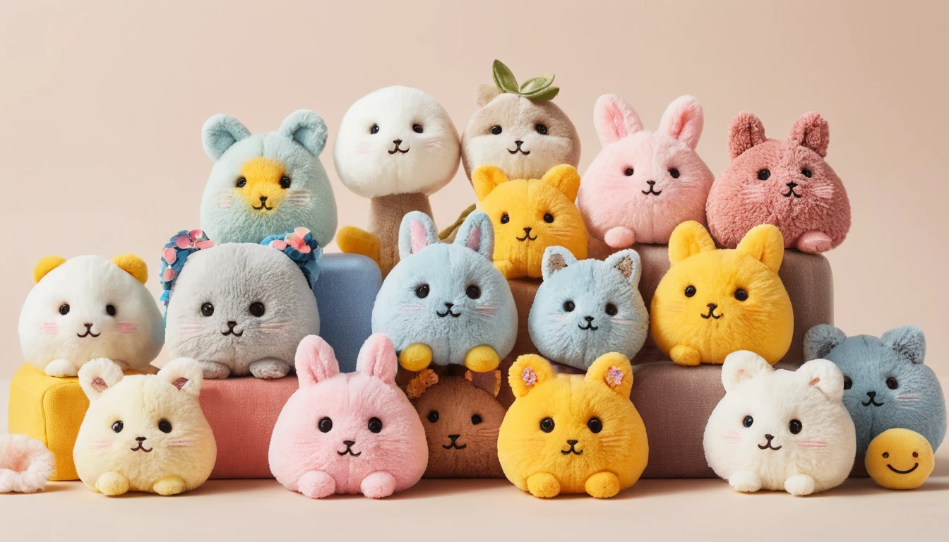 Motif ludique d’émojis floraux pour Jellycat City Capsule
