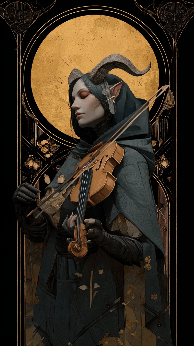 Illustrazione a fumetti dark fantasy con silhouette di eroe cinematografico