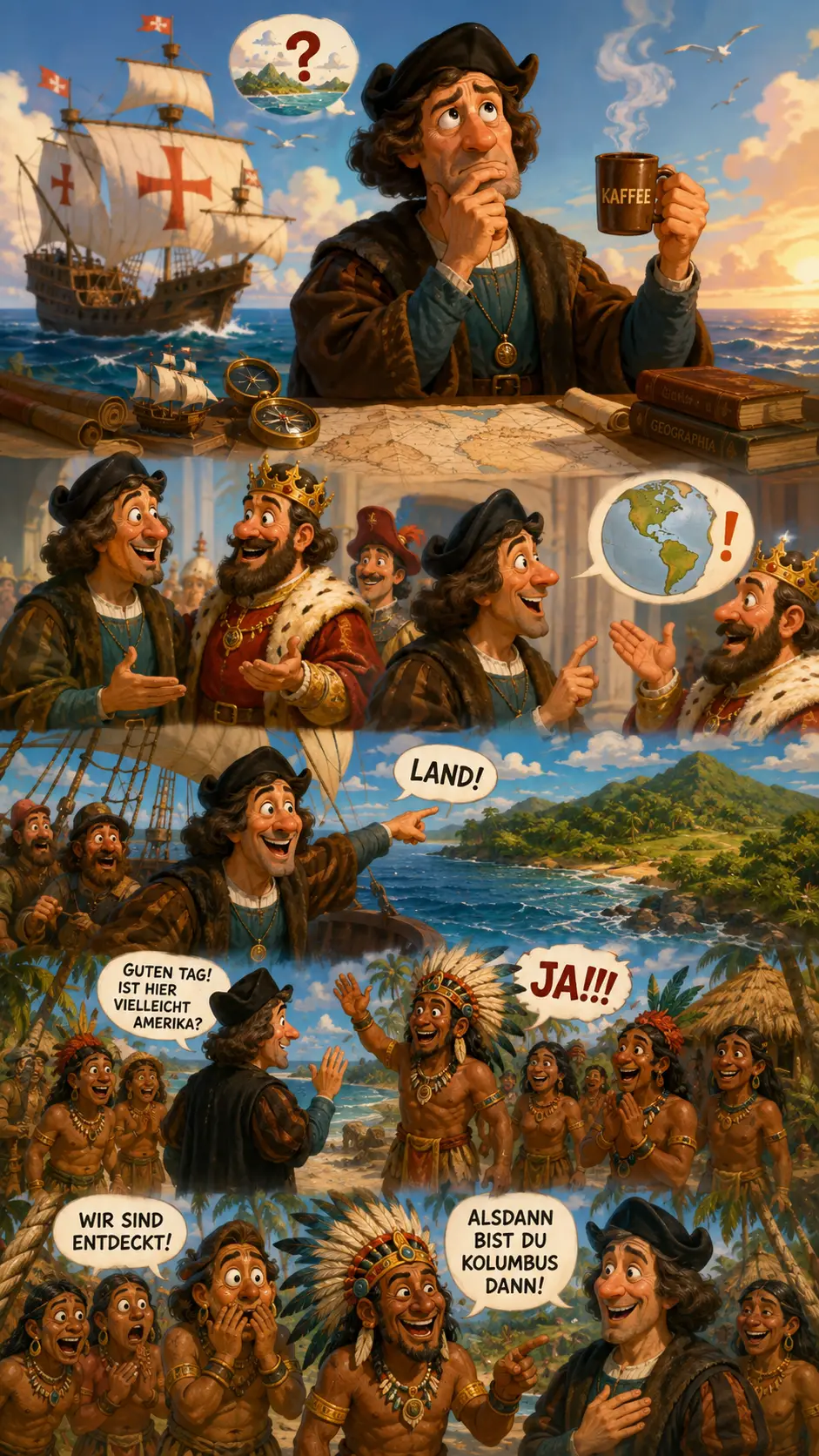 Joyful sailor man on a ship sailing across the sea