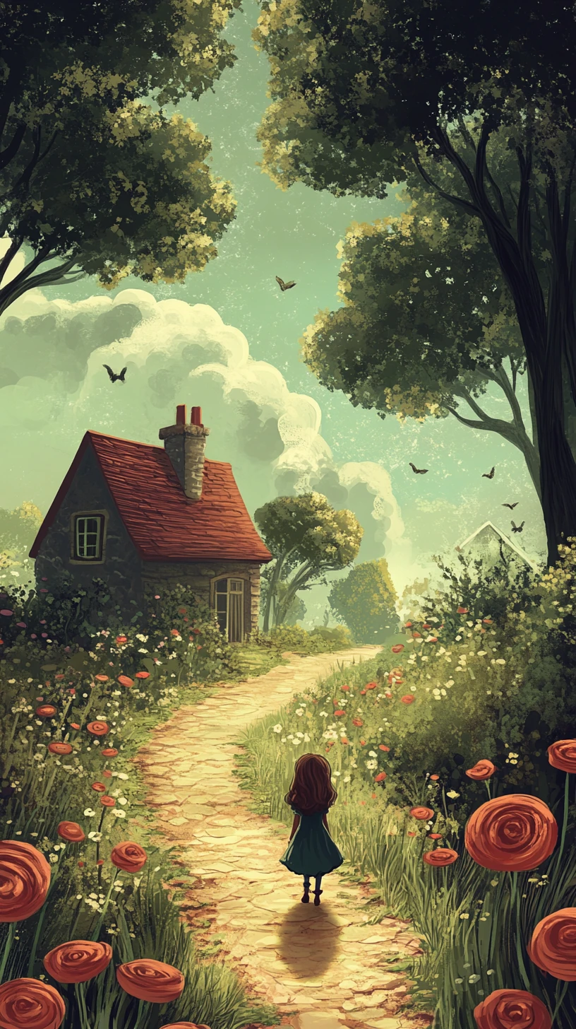 Vintage style illustration for a childrens story book