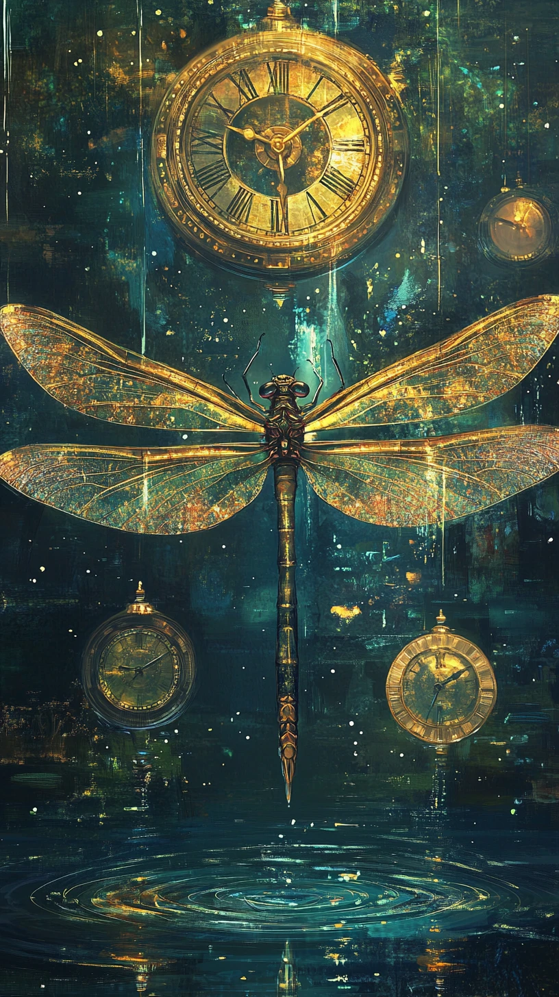 蜻蜓英雄穿越漂浮水晶時鐘