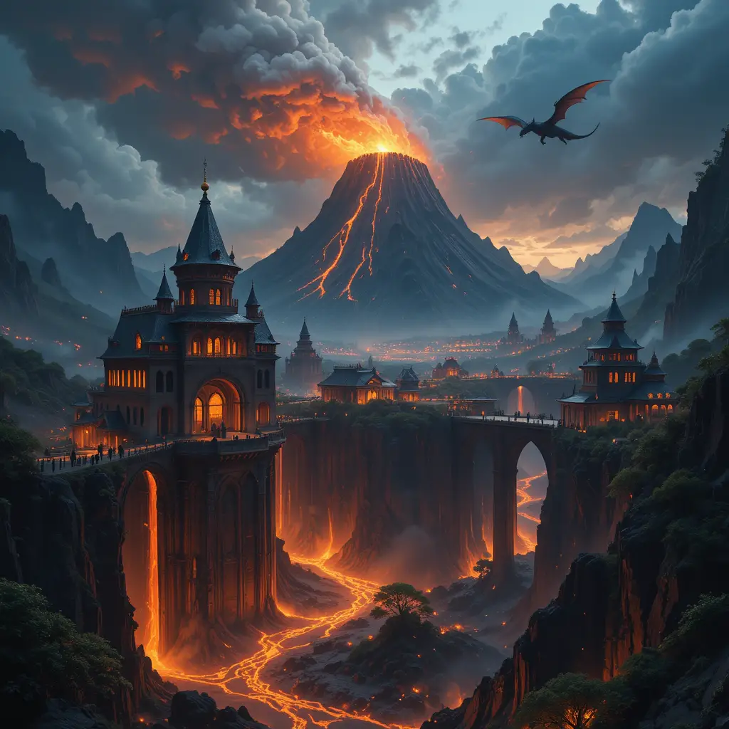 Colossal Fantasy Kingdom Built Around An Active Supervolcano