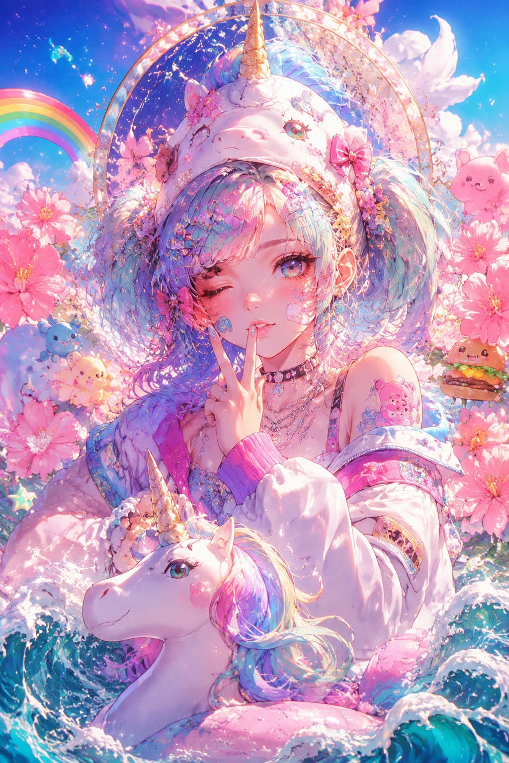 夢幻粉彩美學魅力的繽紛動漫插畫