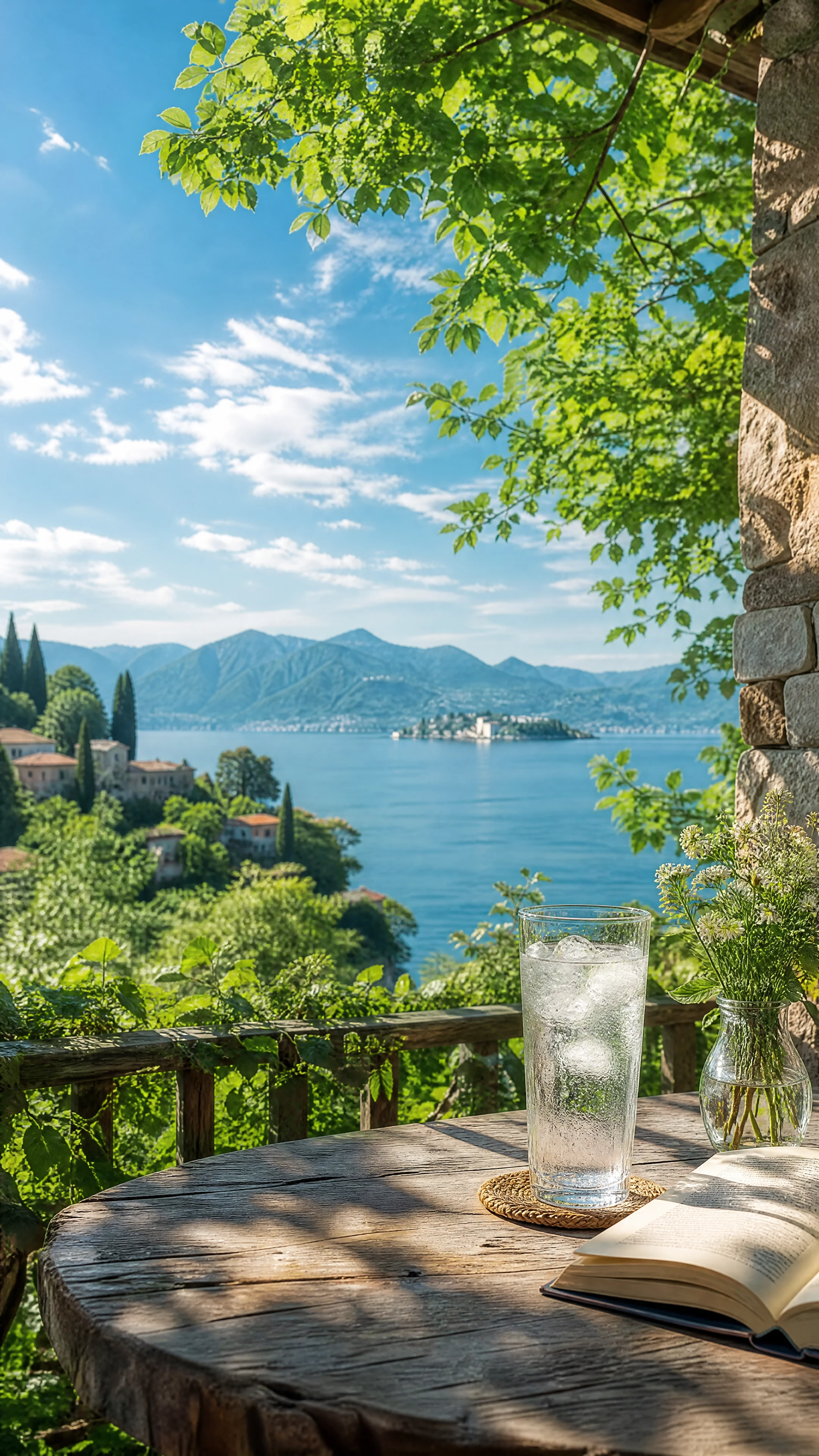 Stille Sommerbäume im sanften Nachmittagslicht