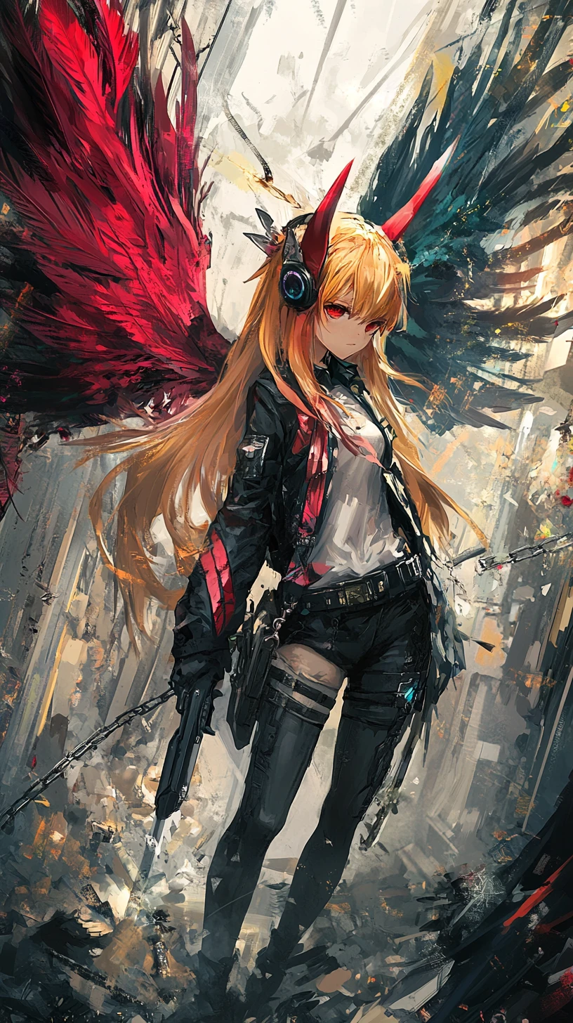Guerriera anime con armatura di cristallo e lama