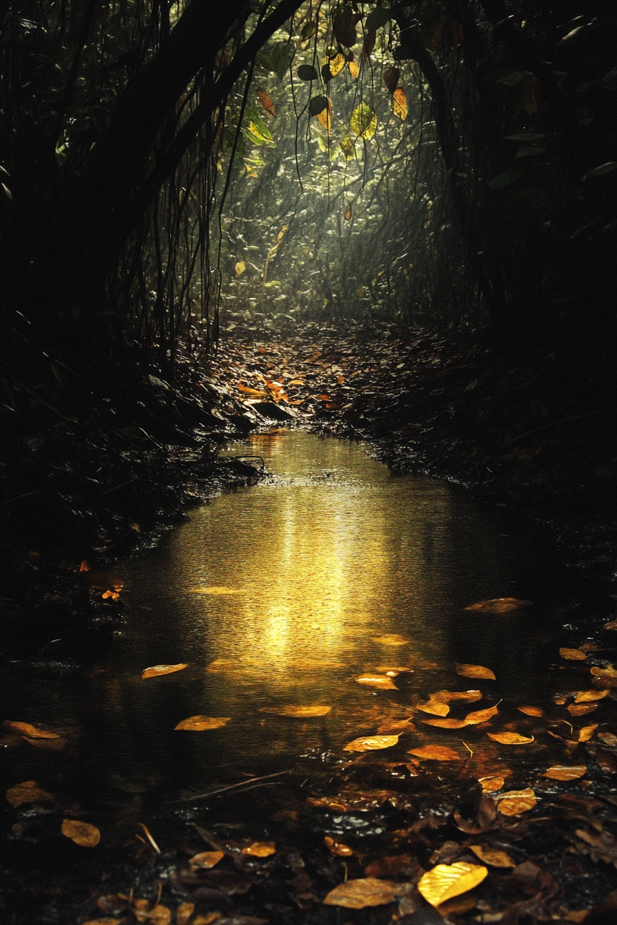 Lumière douce se dissolvant dans un calme obscur abstrait