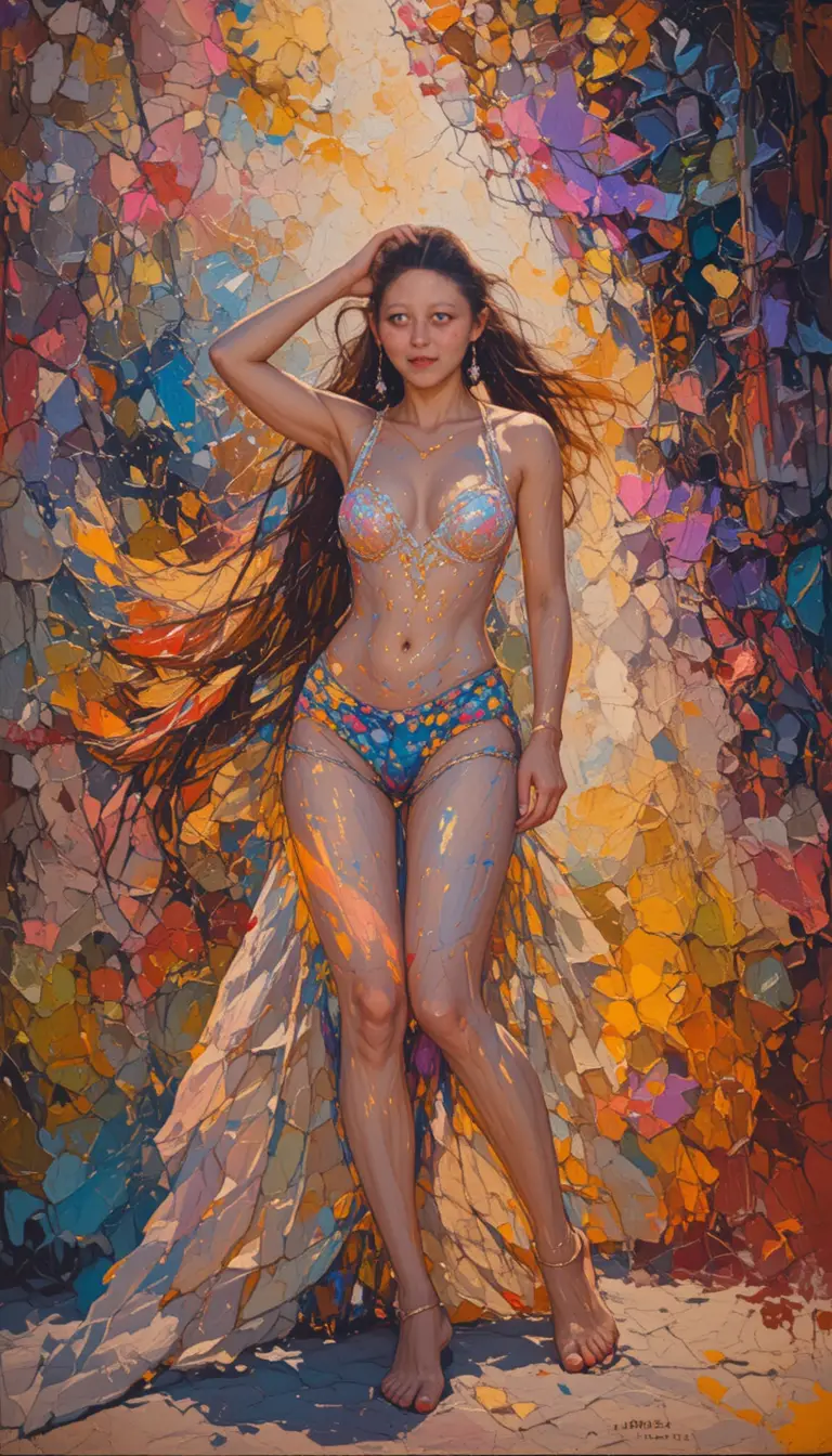 年輕嬉皮女孩在明亮的地中海陽光下擺姿勢