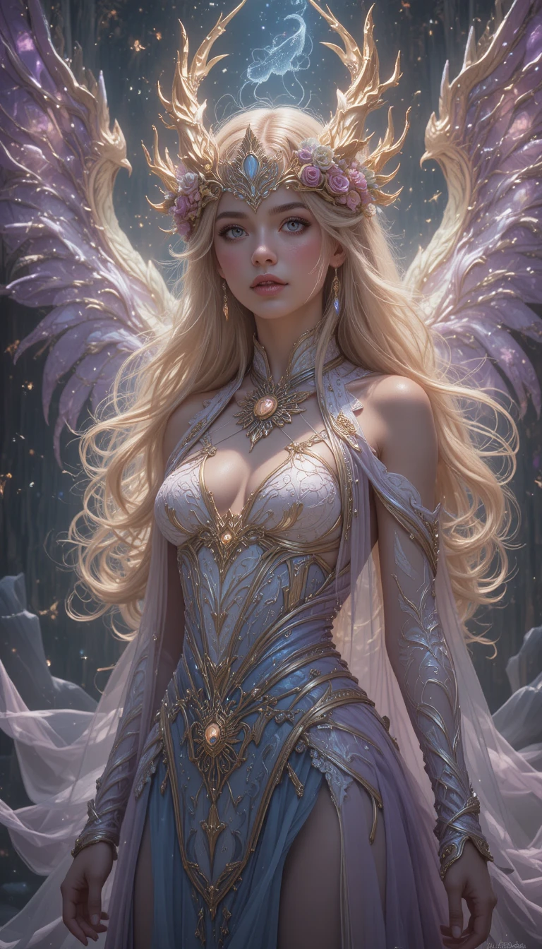 Jovem mulher de anime de um mundo místico de eliatropes