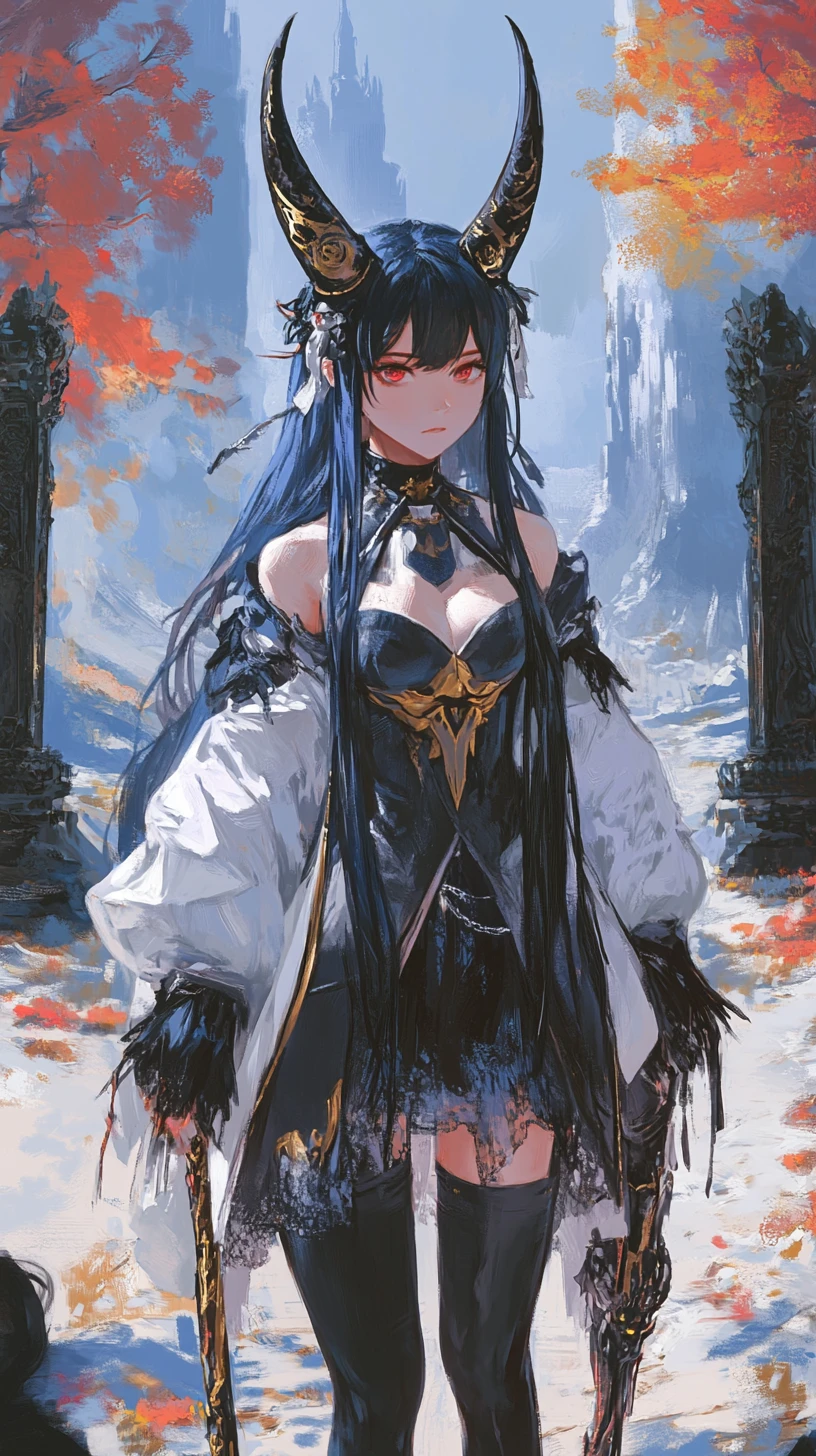 Campo nel deserto fantasy con grandi tende bianche e blu