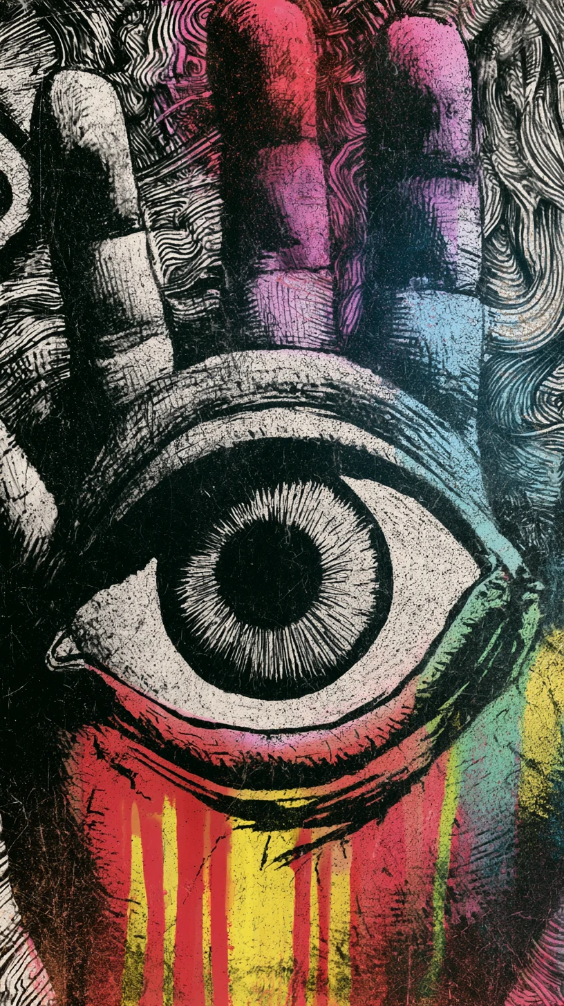 Tipografia lírica em negrito com frases emocionais fragmentadas