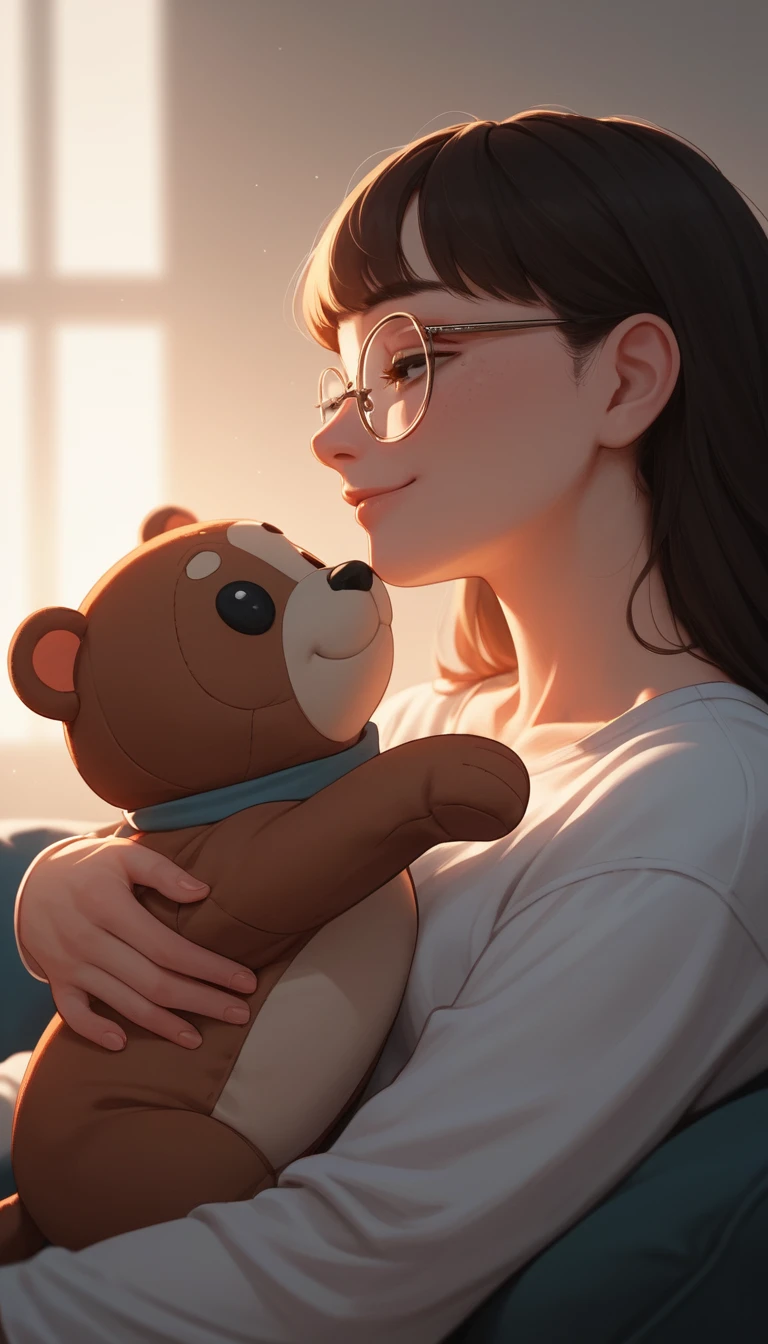 Gros plan de deux petites amies partageant un baiser tendre