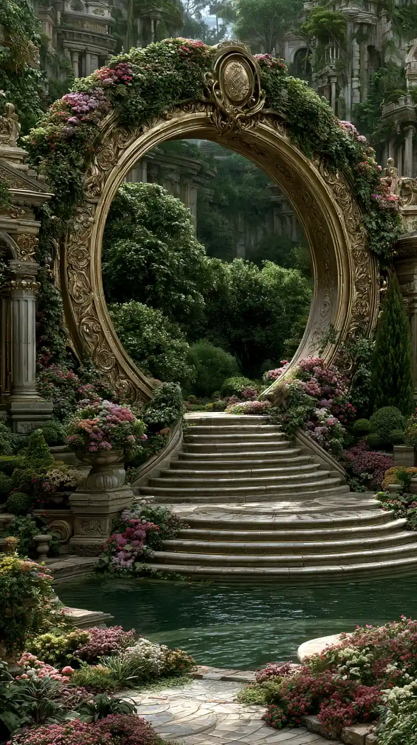 Portal subterrâneo de fantasia colorido em estilo rico em detalhes