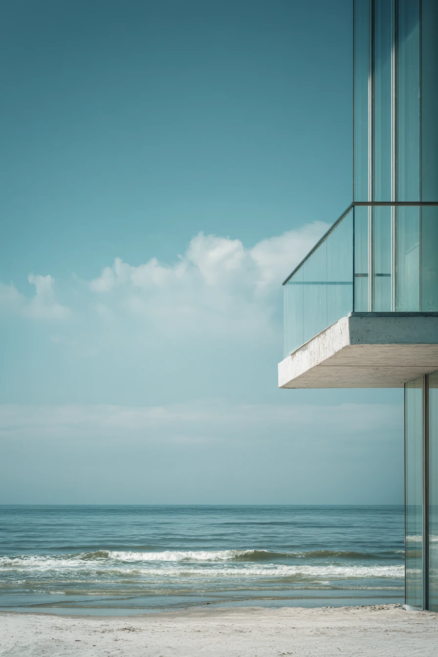 Surreale versunkene Bibliothek erhebt sich an der Ostseeküste