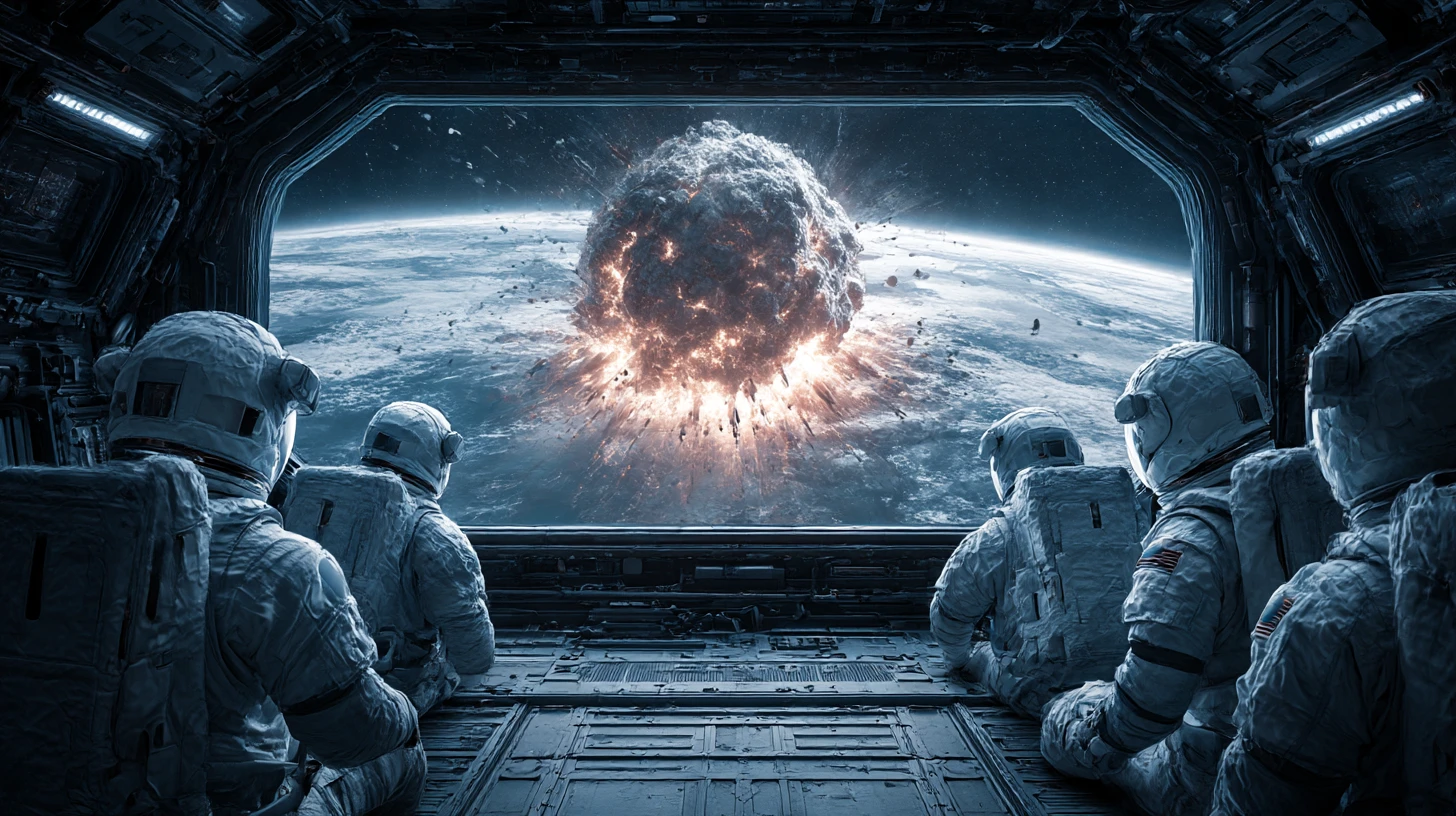 太空人目睹小行星災難性撞擊地球