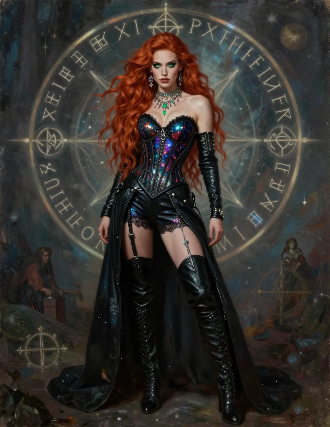 Guerrière Valkyrie pin-up en armure corset glamour