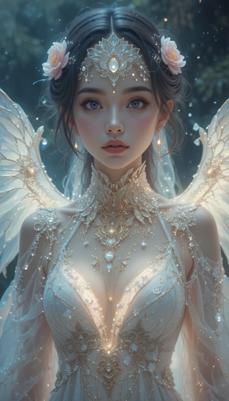 Jovem garota fantasma de um reino espiritual divino – ilustração em anime