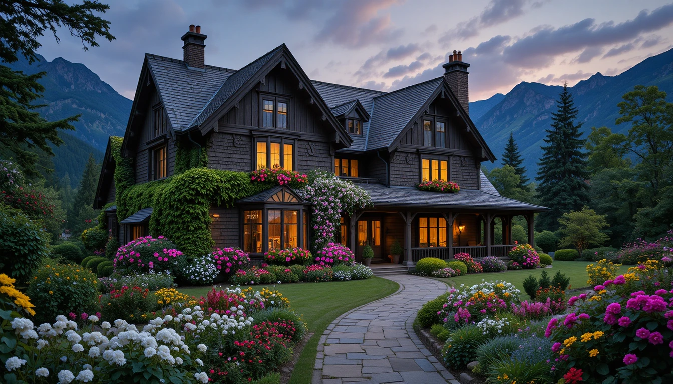 Charmant cottage anglais avec luxuriant jardin de fleurs