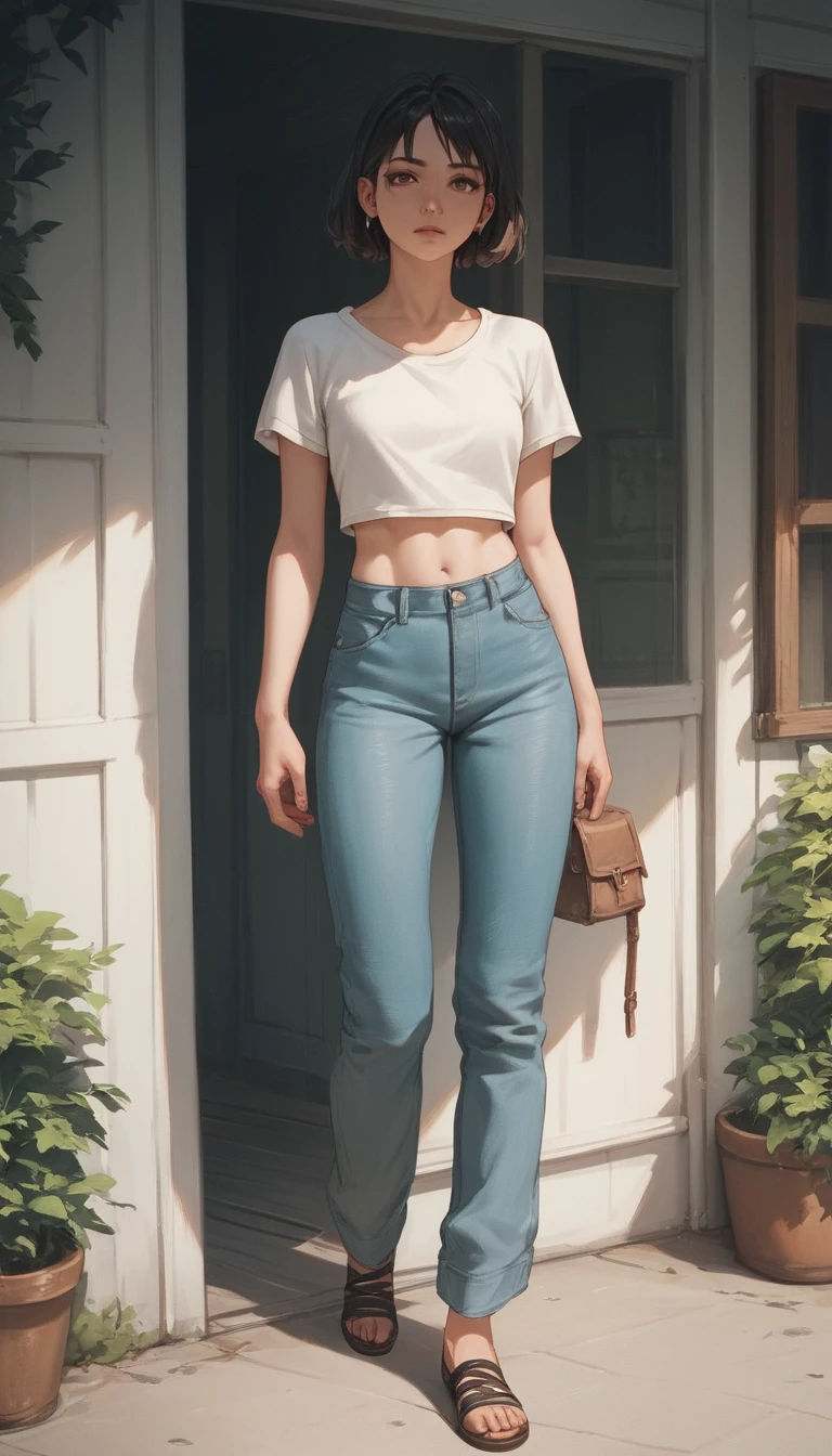 Sultry anime cowgirl character with minimal clothing