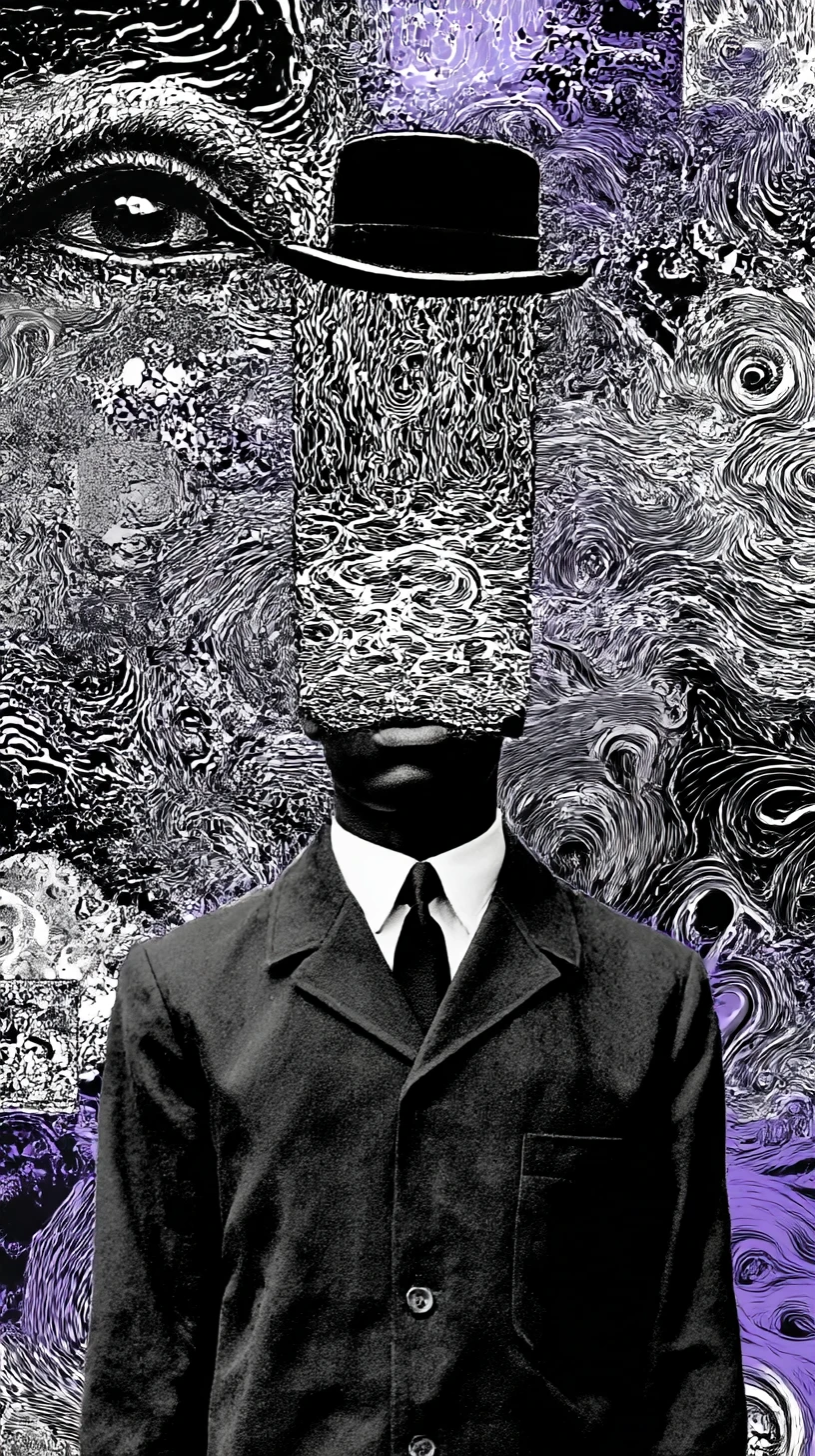 Audace opera tipografica creata da testi rap frammentati