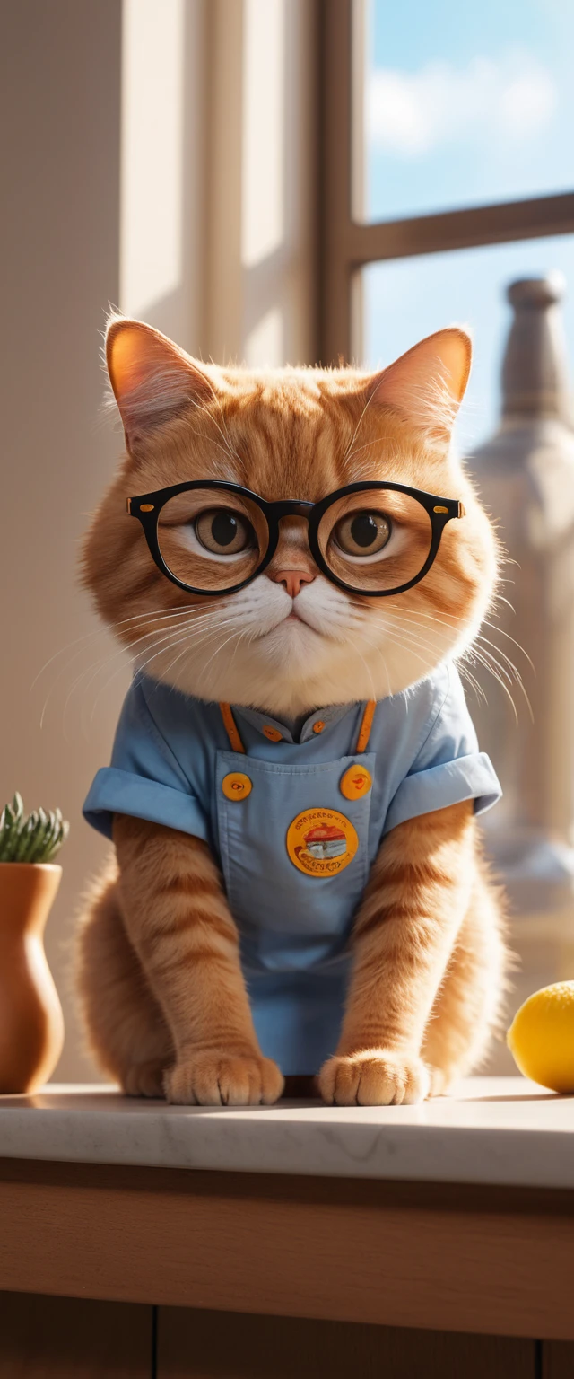 Chat cool avec lunettes de soleil dans un style fantasy néon vibrant