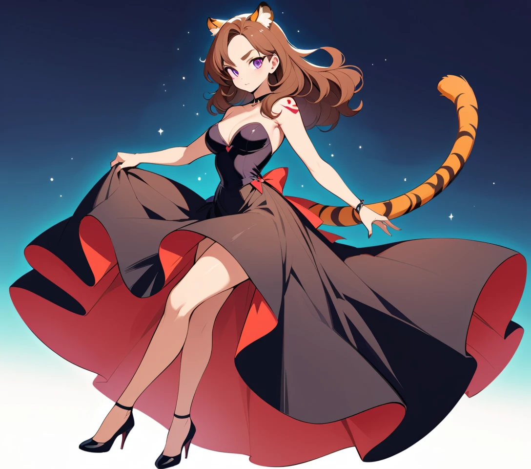復古 pin-up 風格的魅惑虎耳女子