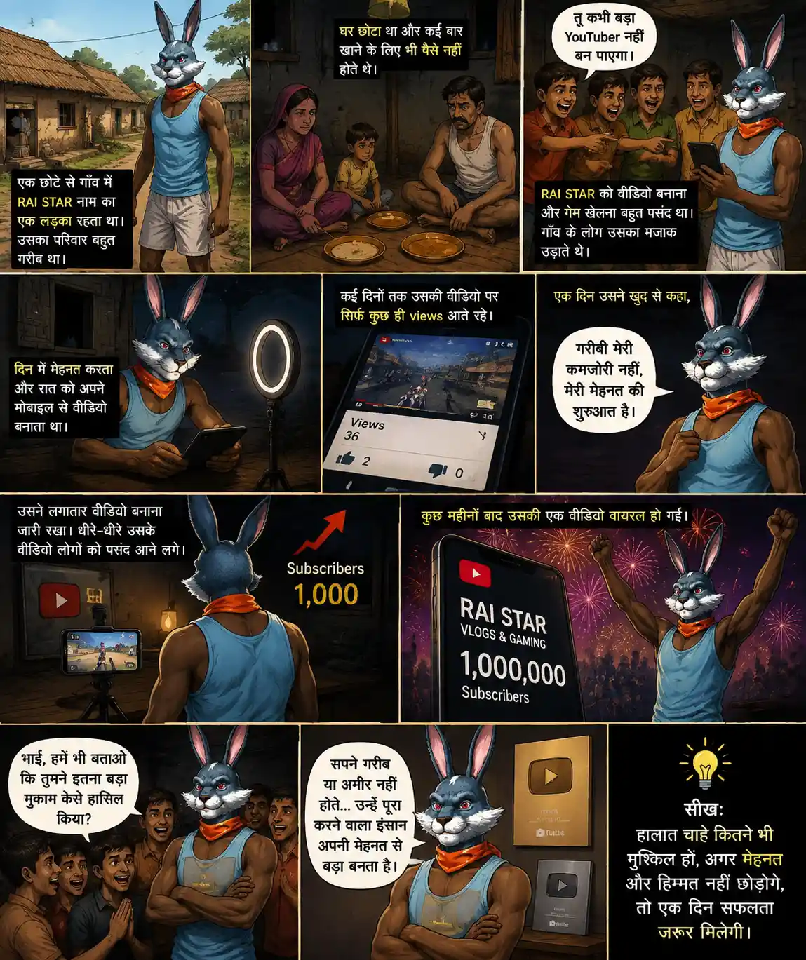 Poor village boy dreaming of becoming a creator