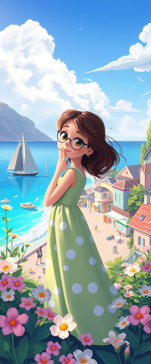 Vila Litorânea Pastel e Fantasiosa em Estilo Inspirado na Pixar